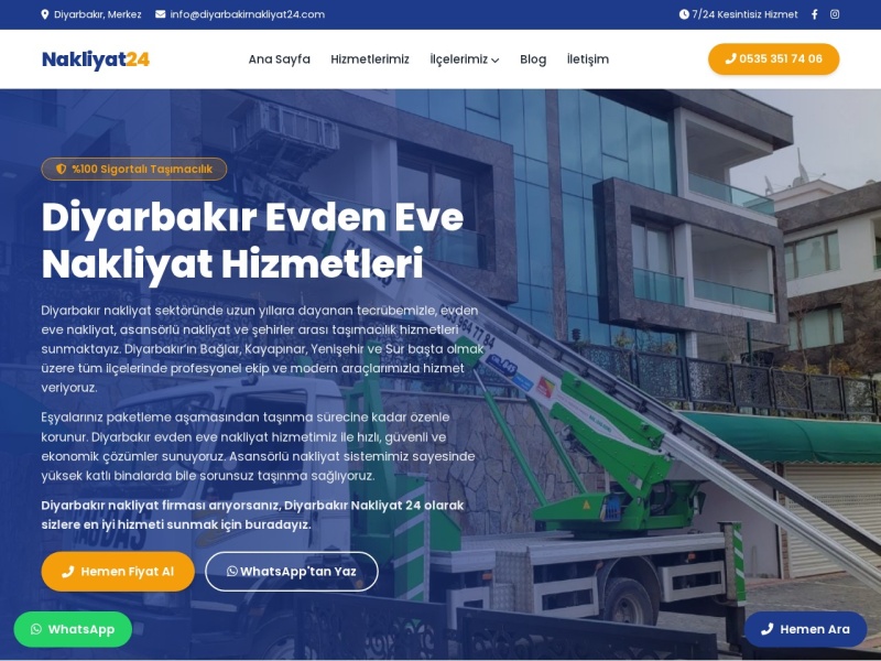 Diyarbakirnakliyat24 Web Tasarım