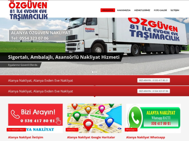 Ozguvennakliyat Web Tasarım