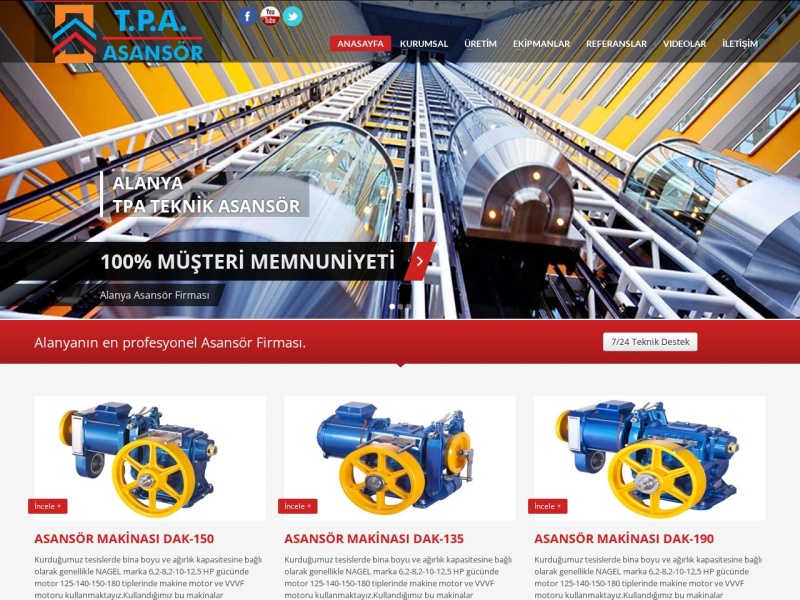 Tpateknikasansor Web Tasarım