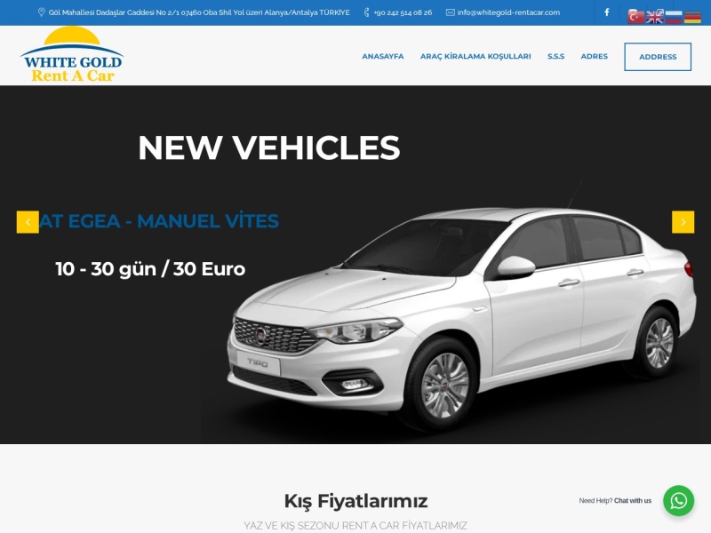 Whitegold-rentacar Web Tasarım